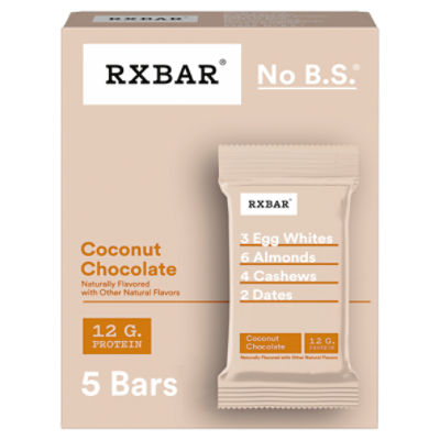 RXBAR Coconut Chocolate Protein Bars, 9.15 oz, 5 Count