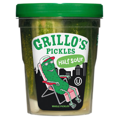 Grillo's Pickles Fresh Half Sours Whole Pickles, 32 fl oz ShopRite