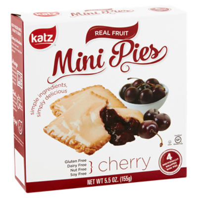 Katz Cherry Mini Pies, 4 count, 5.5 oz