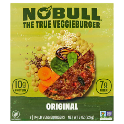 NoBull Original Veggieburgers, 1/4 lb, 2 count ShopRite