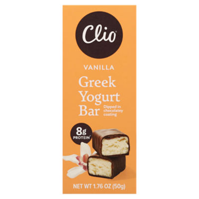 Clio Vanilla Greek Yogurt Bar in Chocolatey Coating, 1.76 oz ShopRite