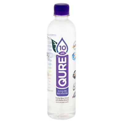 Qure Purified Water Infused with Alkaline Minerals, 16.9 fl oz