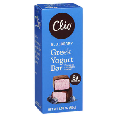 Clio Blueberry Greek Yogurt Bar in Chocolatey Coating, 1.76 oz ShopRite