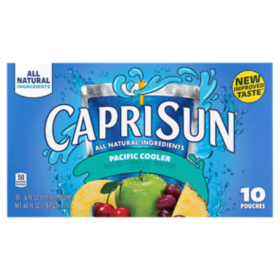 Capri Sun Pacific Cooler Mixed Fruit Flavored Juice Drink Blend, 10 ct