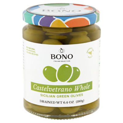 Bono Castelvetrano Whole Sicilian, Green Olives