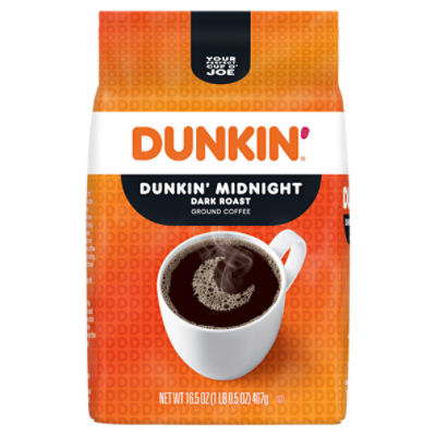 Dunkin' Midnight Dark Roast Ground Coffee, 16.5 oz ShopRite