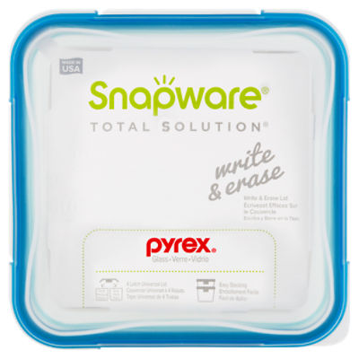 Pyrex Snapware Total Solution 4 Cup Glass Food Storage with Write