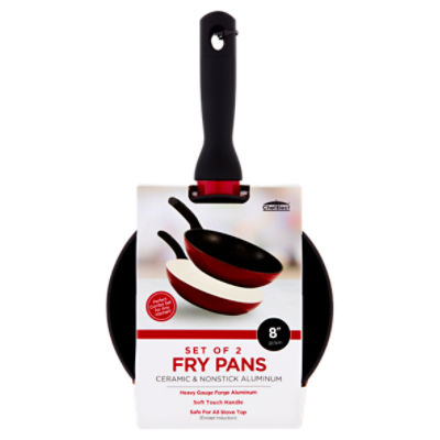 ChefElect 8'' Ceramic & Nonstick Aluminum Fry Pans, 2 count ShopRite