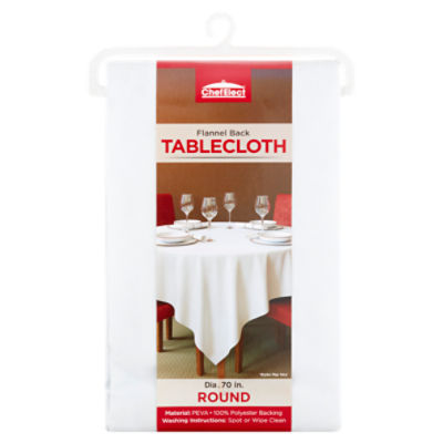 Chef Elect Flannel Back Tablecloth, 70 In Round ShopRite