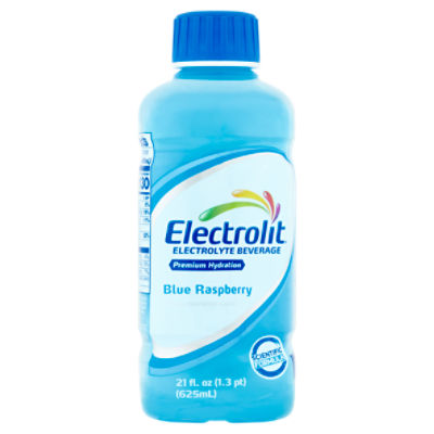Electrolit Blue Raspberry Electrolyte Beverage, 21 fl oz Fairway