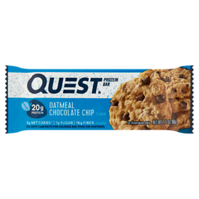 Quest Oatmeal Chocolate Chip Flavor Protein Bar, 2.12 oz
