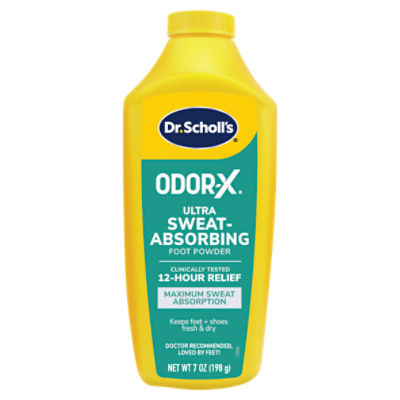 Dr. Scholl's OdorX Ultra SweatAbsorbing Foot Powder, 7 oz