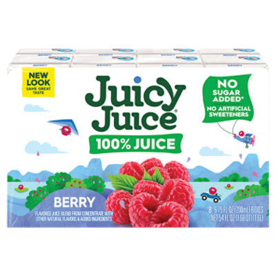 Juicy Juice Berry 100 Juice, 6.75 fl oz, 8 count ShopRite