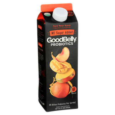 GoodBelly No Sugar Added Peach Mango Orange Flavored Probiotics, Juice