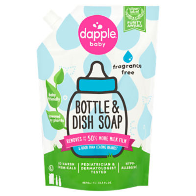 Dapple Baby Bottle & Dish Soap Refill, 33.8 fl oz ShopRite