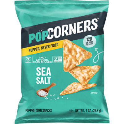 Popcorners The Crunchy and Wholesome PoppedCorn Snack Sea Salt 1 Oz