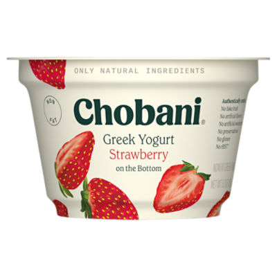 Chobani Nonfat Greek Strawberry on the Bottom Yogurt 5.3 oz Fairway