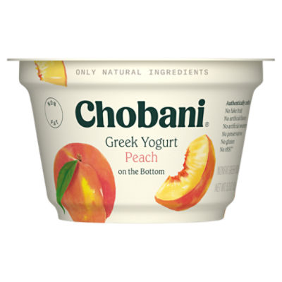 Chobani® NonFat Greek Yogurt Peach on the Bottom 5.3oz Fairway