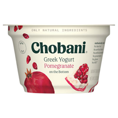 Chobani NonFat Greek Yogurt Pomegranate On The Bottom 0 Milk Fat