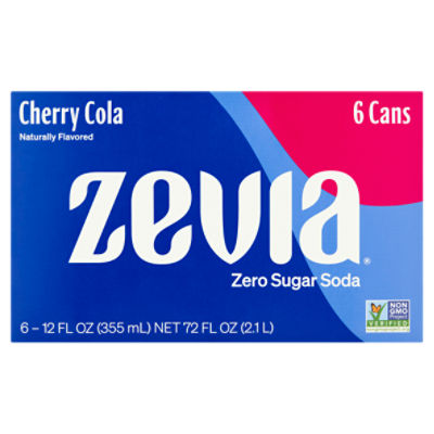Zevia Cherry Cola Zero Sugar Soda, 12 fl oz, 6 count ShopRite