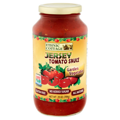 Ethnic Cottage Garden Vegetable Jersey Tomato Sauce, 25 oz