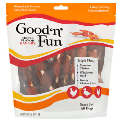 Good 'n' Fun Triple Flavor Kabobs Snack for All Dogs, 24.0 oz ShopRite