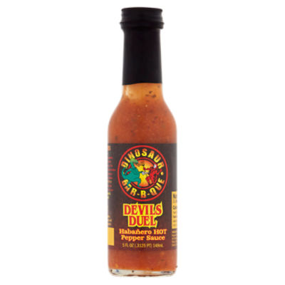 Dinosaur BarBQue Devils Duel Habañero Hot Pepper Sauce, 5 fl oz