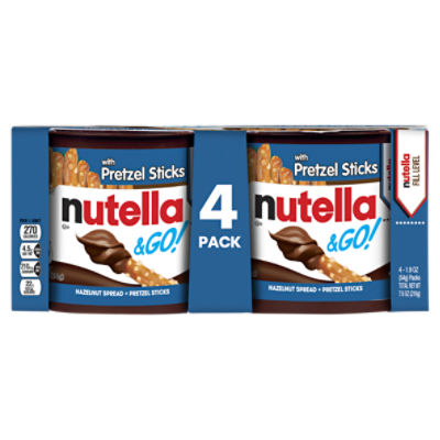 Nutella & Go! Hazelnut Spread + Pretzel Sticks, 1.9 oz, 4 count ShopRite