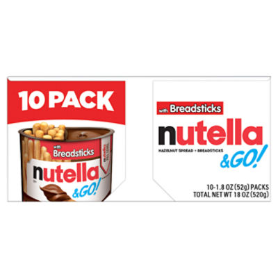 Nutella & Go! Hazelnut Spread + Breadsticks Family Pack, 1.8 oz, 10 count ShopRite