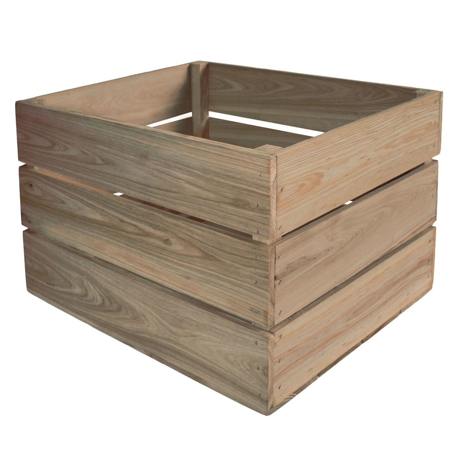 Crate Farm OC1814BW Bushel Barnwood Stain Orchard Crate Wasserstrom