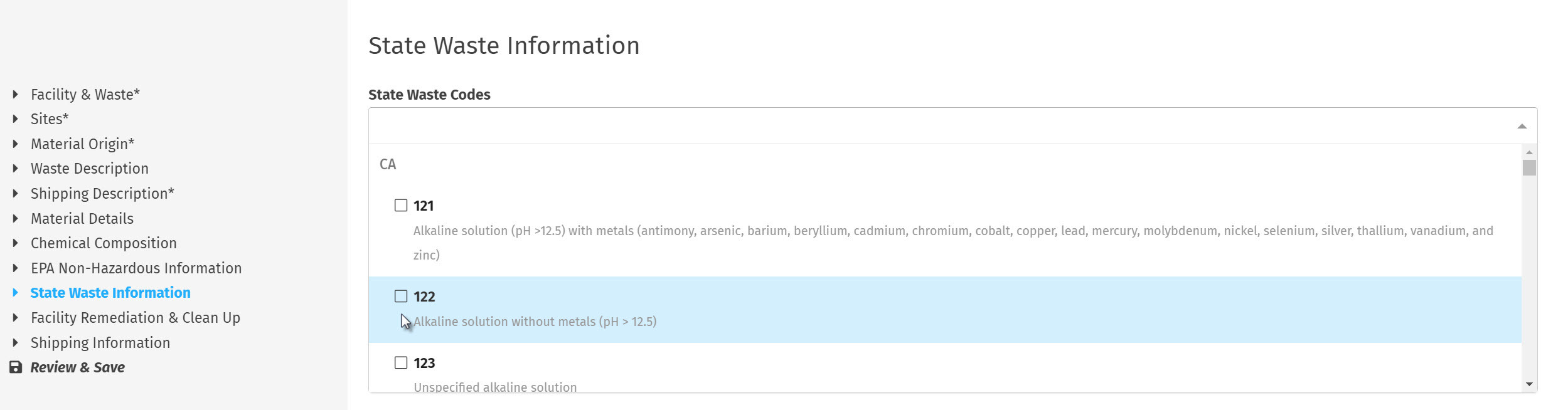 New Feature Alert! Expiration Date and State Waste Code Selectors