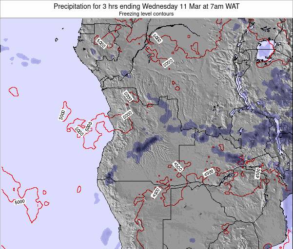 Angola Precipitation for 3 hrs ending Sunday 11 Jul at 1am WAT