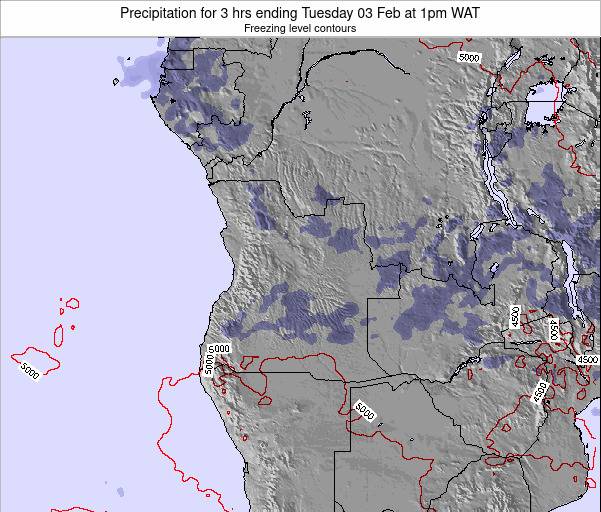 Angola Precipitation for 3 hrs ending Friday 29 Jan at 1pm WAT