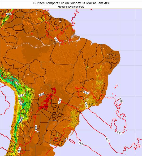 Brazil Surface Temperature on Monday 15 Jan at 3pm 03
