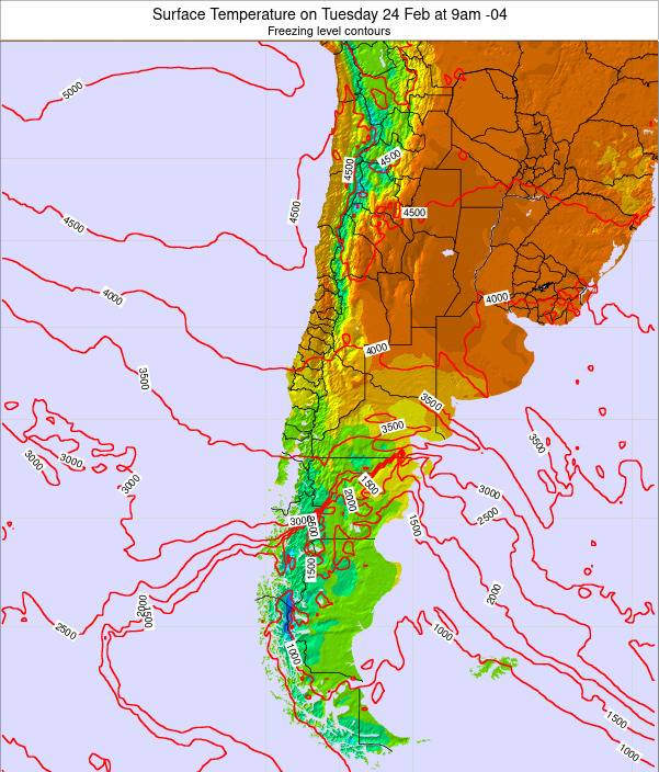Chile Surface Temperature on Monday 09 Sep at 8pm 04