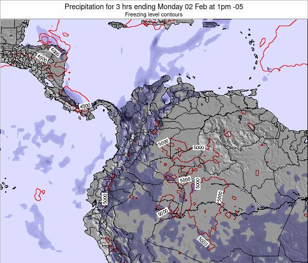 Weather Map Of Colombia Colombia Precipitation for 3 hrs ending Saturday 14 Aug at 7pm COT