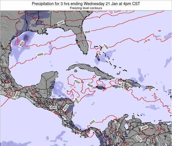 Cuba Precipitation for 3 hrs ending Saturday 20 Jan at 4am CST