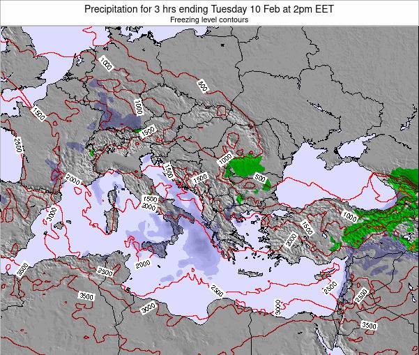 Macedonia Precipitation for 3 hrs ending Tuesday 29 Aug at 3am EEST