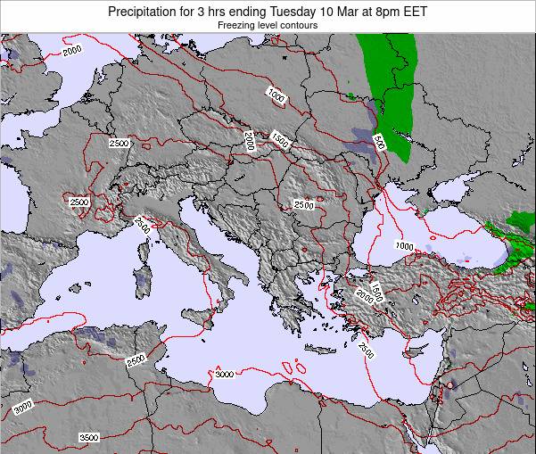Macedonia Precipitation for 3 hrs ending Thursday 09 May at 3pm EEST