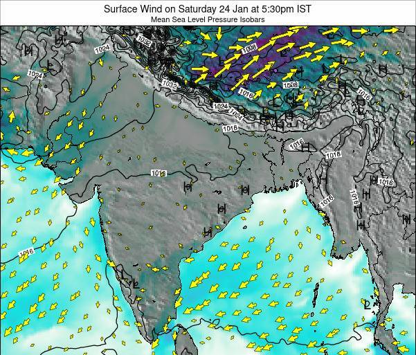 Bangladesh Surface Wind on Wednesday 21 Jul at 530pm IST