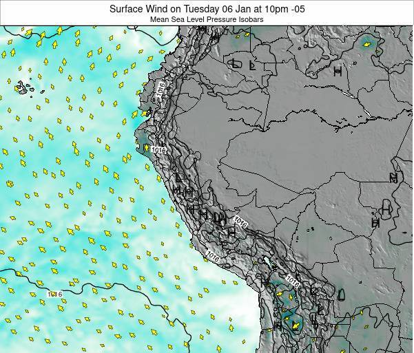 Peru Surface Wind on Thursday 30 May at 4am 05