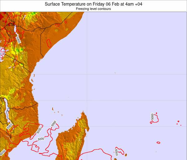 Seychelles Surface Temperature on Saturday 04 Sep at 4pm SCT