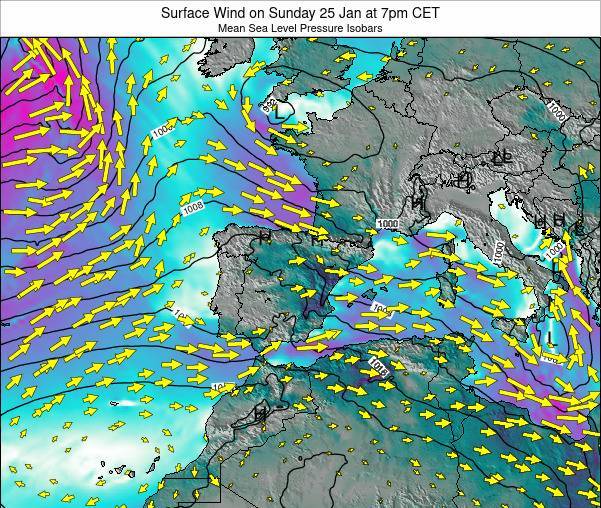 Gibraltar Surface Wind on Saturday 04 Sep at 2am CEST
