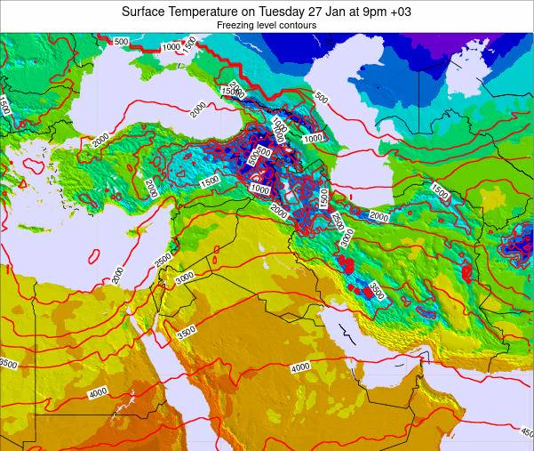 Jordan Surface Temperature on Friday 07 May at 3pm EEST