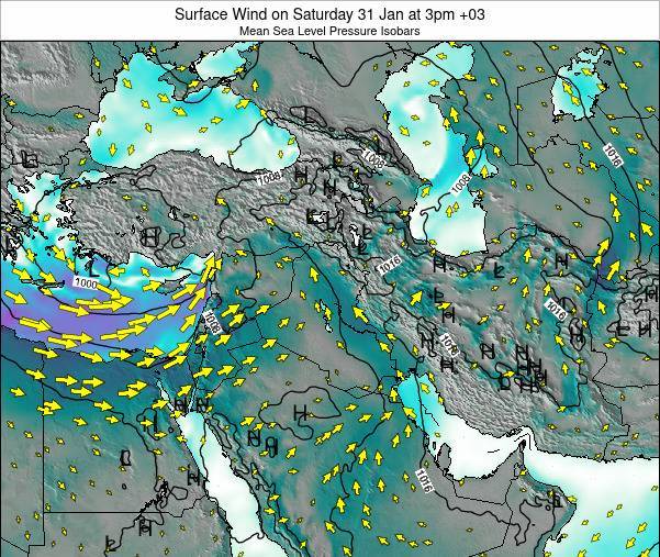 Lebanon Surface Wind on Friday 20 Aug at 3am EEST