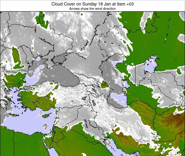 Armenia Cloud Cover on Saturday 23 Dec at 9am +03