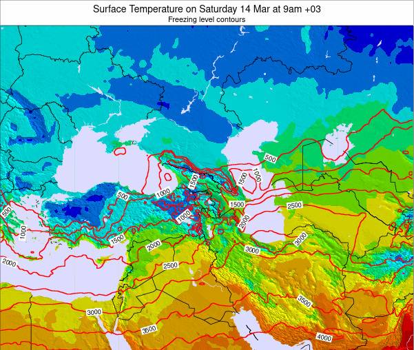 Armenia Surface Temperature on Thursday 30 Nov at 9am +03