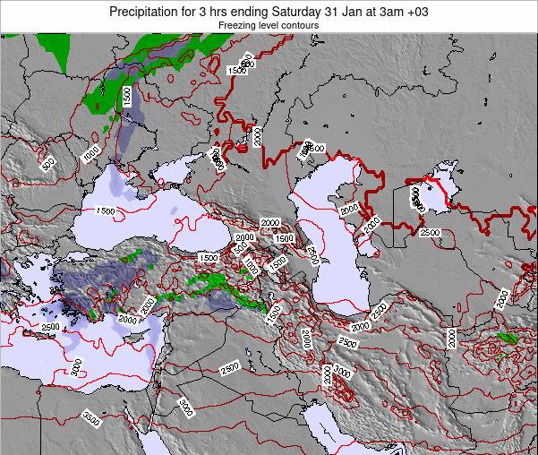 Cyprus Precipitation for 3 hrs ending Friday 28 May at 9pm EEST