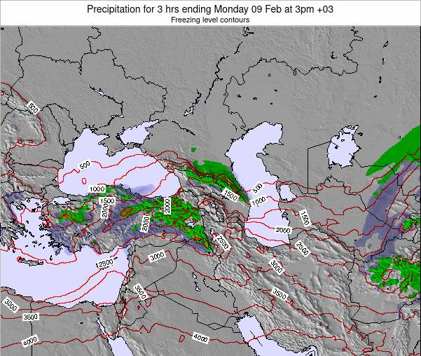 Cyprus Precipitation for 3 hrs ending Friday 14 May at 3pm EEST