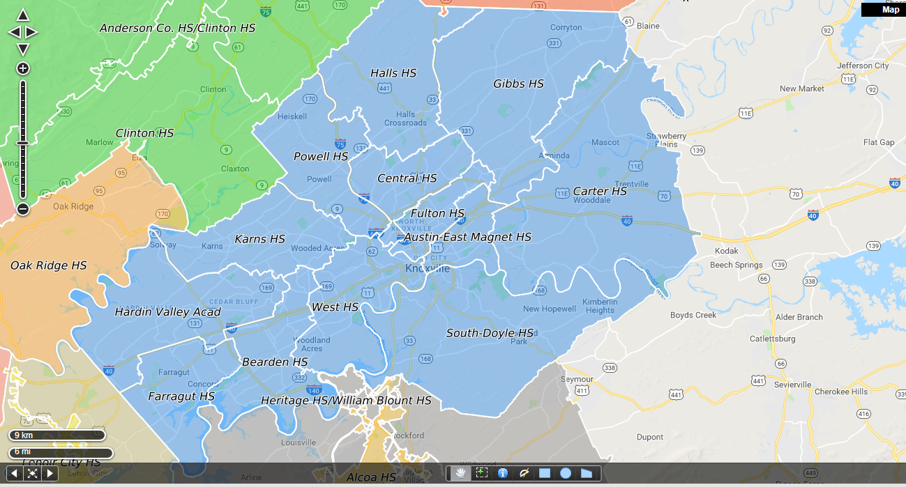 Knox County School Zone Map Browse Communities Honors Real Estate Services Real Estate for sale
